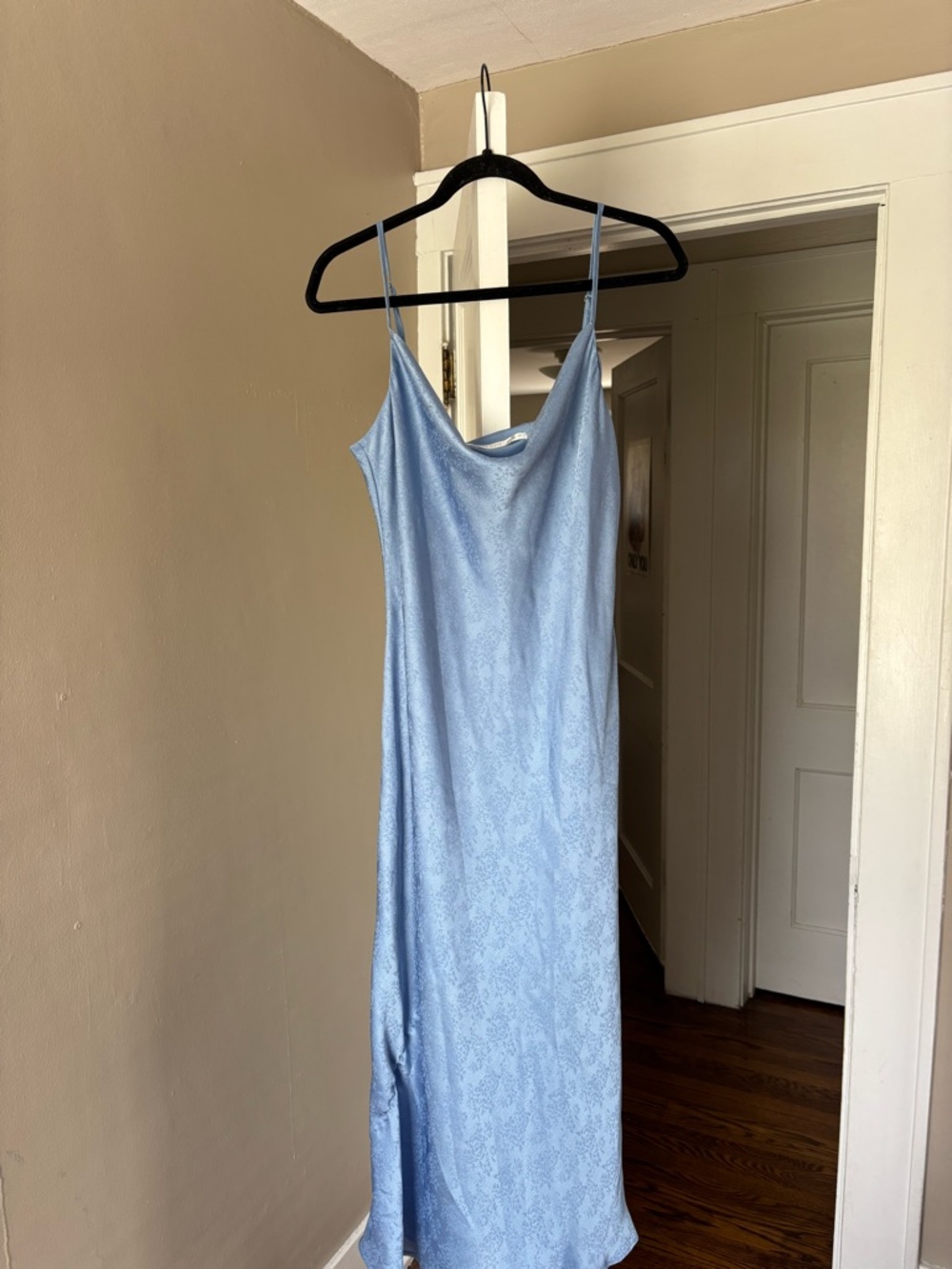 Altar'd State Blue Satin Slip Dress